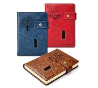 WFE Personalised Notebook A5 Leather Executive Organiser Lined Journa | Customizable notebook with laser engraving. 100 GSM paper, secure snap clasp, pen loop & card slot. Premium business gift