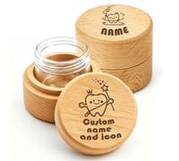 WFE Personalised Wood Tooth Fairy Box Keepsake Holder | A premium wooden keepsake box designed for safely storing shed baby teeth as a truly cherished family memento