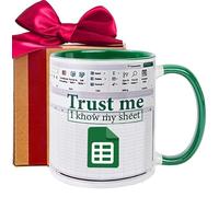WFFW Funny Spreadsheet Excel Coffee Mug 11oz, Trust Me I Know My Sheet Mug, Novelty Accountant Mug Gifts for Finance Banker Coworkers Accounting Boss Friends NA CFO CPA Analysts-161
