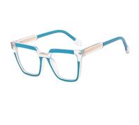 WFFZTZW Fashion Retro Spectacle Frame Two Color Splicing Women Cat Eye(3)