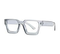 WFFZTZW Frame Decoration Street Wear Flat Mirror Glasses(clear grey)