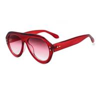 WFFZTZW Oversized Sunglasses Fashion Men Women Uv400 Vintage(Red)