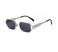 WFFZTZW Retro Metal Frame Rectangle Sunglasses Women Men Uv400(2)