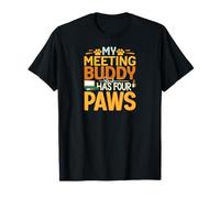 WFH My Meeting Buddy Has Four Paws Funny Pet T-Shirt