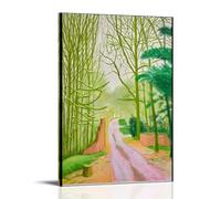 Wfhbcnhg David Hockney The Arrival of Spring Posters Canvas Print Aesthetic Wall Art Modern Home Decor for Bedroom Living Room 12x18inch(30x45cm) Frame-style