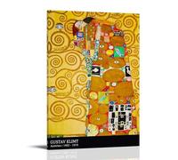 Wfhbcnhg Gustav Klimt Abstract Color Oil Painting Prints Posters Canvas Print Aesthetic Wall Art Modern Home Decor for Bedroom Living Room 12x18inch(30x45cm) Frame-style