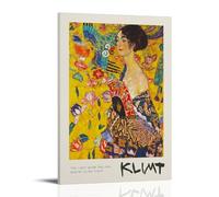 Wfhbcnhg Gustav Klimt Abstract Color Oil Painting Prints Posters Canvas Print Aesthetic Wall Art Modern Home Decor for Bedroom Living Room 16x24inch(40x60cm) Frame-style