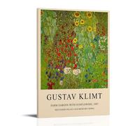 Wfhbcnhg Gustav Klimt Abstract Color Oil Painting Prints Posters Canvas Print Aesthetic Wall Art Modern Home Decor for Bedroom Living Room 20x30inch(50x75cm) Frame-style