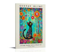 Wfhbcnhg Gustav Klimt Abstract Color Oil Painting Prints Posters Canvas Print Aesthetic Wall Art Modern Home Decor for Bedroom Living Room 24x36inch(60x90cm) Frame-style