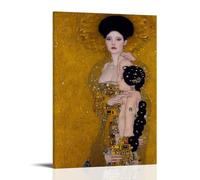 Wfhbcnhg Gustav Klimt Abstract Color Oil Painting Prints Posters Canvas Print Aesthetic Wall Art Modern Home Decor for Bedroom Living Room 24x36inch(60x90cm) Frame-style