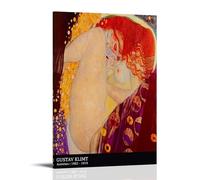 Wfhbcnhg Gustav Klimt Abstract Color Oil Painting Prints Posters Canvas Print Aesthetic Wall Art Modern Home Decor for Bedroom Living Room 12x18inch(30x45cm) Frame-style