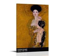 Wfhbcnhg Gustav Klimt Abstract Color Oil Painting Prints Posters Canvas Print Aesthetic Wall Art Modern Home Decor for Bedroom Living Room 12x18inch(30x45cm) Frame-style