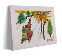 Wfhbcnhg Maud Lewis Countryside Style Abstract Oil Painting Posters Canvas Print Aesthetic Wall Art Modern Home Decor for Bedroom Living Room 20x30inch(50x75cm) Frame-style
