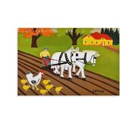 Wfhbcnhg Maud Lewis Countryside Style Abstract Oil Painting Posters Canvas Print Aesthetic Wall Art Modern Home Decor for Bedroom Living Room 20x30inch(50x75cm) Unframe-style