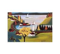 Wfhbcnhg Maud Lewis Countryside Style Abstract Oil Painting Posters Canvas Print Aesthetic Wall Art Modern Home Decor for Bedroom Living Room 16x24inch(40x60cm) Unframe-style