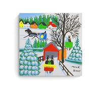 Wfhbcnhg Maud Lewis Countryside Style Abstract Oil Painting Posters Canvas Print Aesthetic Wall Art Modern Home Decor for Bedroom Living Room 28x28inch(70x70cm) Unframe-style
