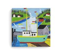 Wfhbcnhg Maud Lewis Countryside Style Abstract Oil Painting Posters Canvas Print Aesthetic Wall Art Modern Home Decor for Bedroom Living Room 28x28inch(70x70cm) Unframe-style