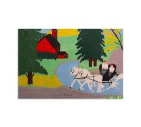 Wfhbcnhg Maud Lewis Countryside Style Abstract Oil Painting Posters Canvas Print Aesthetic Wall Art Modern Home Decor for Bedroom Living Room 20x30inch(50x75cm) Unframe-style