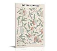 Wfhbcnhg William Morris Fruit Or Pomegranate 4 Posters Canvas Print Aesthetic Wall Art Modern Home Decor for Bedroom Living Room 24x36inch(60x90cm) Frame-style