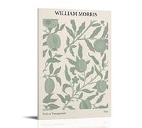 Wfhbcnhg William Morris Fruit Or Pomegranate Posters Canvas Print Aesthetic Wall Art Modern Home Decor for Bedroom Living Room 20x30inch(50x75cm) Frame-style