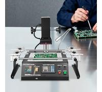 WFIETN IR6500 Rework Station, 1250W Soldering Stations, Reflow Reball Machine BGA Rework Preheating Station Kit Integrated Workbench for Laptop Motherboards, Desktop Computer Motherboards