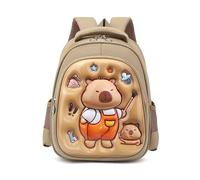 WFKKMEQ Capybara Backpack for Children's, Capybara School Bags Cartoon Rucksack Lightweight Book Bag Kids Casual Daypack Schoolbags Travel Backpack Preschool Bookbag for Campus Travel Animal Birthday
