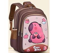 WFKKMEQ Capybara Backpack for Children's, Capybara School Bags Cartoon Rucksack Lightweight Book Bag Kids Casual Daypack Schoolbags Travel Backpack Preschool Bookbag for Campus Travel Animal Birthday