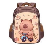 WFKKMEQ Capybara Backpack for Kids, Capybara School Bags Cartoon Rucksack Lightweight Book Bag Children's Casual Daypack Schoolbags Travel Backpack Preschool Bookbag for Campus Travel Animal set