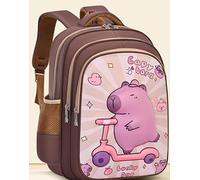 WFKKMEQ Capybara Backpack for Kids, Capybara School Bags Cartoon Rucksack Lightweight Book Bag Children's Casual Daypack Schoolbags Travel Backpack Preschool Bookbag for Campus Travel Animal Birthday
