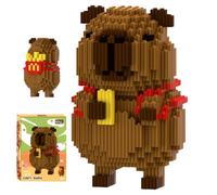 WFKKMEQ Capybara Building Blocks, DIY Blocks 3D Puzzle Brick Micro Buildings Block Set Building Figures Ornaments 3D Puzzle Brick DIY Micro Construction Buildings Bricks Gift for Birthday Christmas