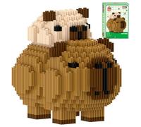 WFKKMEQ Capybara Building Blocks, DIY Blocks 3D Puzzle Brick Micro Buildings Block Set Building Figures Ornaments 3D Puzzle Brick Micro Construction Buildings Bricks Gift for Christmas Birthday