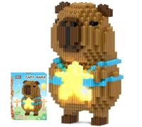 WFKKMEQ Capybara Building Blocks, Mini Block Models Building Games 3D Mini Puzzle Blocks Micro Building Block Figurines Model Building Block Set for Birthday Gifts