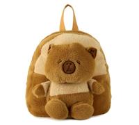 WFKKMEQ Capybara Children's Backpacks, Capybara Stuffed Animal Rucksack Cartoon Schoolbag Soft Plush Rucksack Mini Travel Bag Nursery Book Bag Casual Daypack Toddler Backpack for Preschool