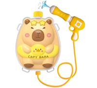 WFKKMEQ Capybara Water Gun Backpack, 2000ml Water Pistol Soaker Waters Blaster Summer Garden Pool Waters Gun Blaster Waterpistol Backpack Waterpistols Soaker Squirt Guns for Outdoor Watertoys