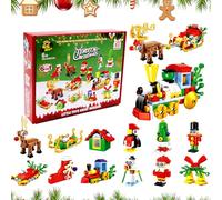 WFKKMEQ Christmas Building Blocks Set, 12 in 1 Reindeer Building Figures Building Block Decoration Ornaments DIY Christmas Blocks Santa Block 3D Puzzle Brick Toys Micro Construction Buildings Bricks