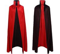 WFKKMEQ Halloween Vampire Stand Collar Cloak, Black Red Vampire Cape, Cloak for Adults and Children, Capes for Carnival Party Cosplay Fancy Dress Costume - 90 cm
