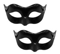 WFKKMEQ Masquerade Mask Couples Set, 2PCS Venetian Party Mask Fancy Dress Accessories Set Masque Costume Dress Party Accessories Cosplay Venetian Masks for Masquerade Venetian Carnival Dres(Black)