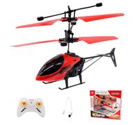 WFKKMEQ RC Flying Aircraft, Radio Controlled Air Vehicle Model, One Key Takeoff & Landing, Stable Hovering Glider, Indoor Outdoor Portable Flying Device (Red)