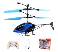 WFKKMEQ RC Flying Aircraft, Radio Controlled Air Vehicle Model, One Key Takeoff & Landing, Stable Hovering Glider, Indoor Outdoor Portable Flying Device (Blue)
