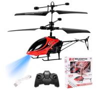 WFKKMEQ Remote Control Helicopter, RC Helicopter RC Flying Mini Helicopters Models Controlled Aircraft Controlled Aircraft Indoor Remote Control Helicopters Drone Gift (Red)