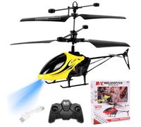 WFKKMEQ Remote Control Helicopter, RC Helicopter RC Flying Mini Helicopters Models Controlled Aircraft Controlled Aircraft Indoor Remote Control Helicopters Drone Gifts (Yellow)