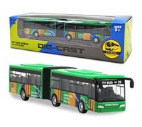WFKKMEQ Toy Car, Pull Back Vehicle Toy Bus Mini Toycar Bus Model Car Small Bustoy Friction Powered Vehicles Die-cast City Buses Toys Cars Model Educational Toys Birthday Gift for Kids(Green)