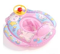 WFKKMEQ Unicorn Swimming Float with Safety Seat, Inflatable Toddler Float Pool Floats Swimming Ring Swim Pools Bathing Accessories Pool Inflatable Floats Rings for Kids Water Training 1-4 Year Old