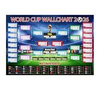 WFKKMEQ World Cup Football 2026 Wallchart, 2 Pcs World Cup Schedule Poster, Football Party Decorations, 84 x 60 cm World Cup Posters, Great Gifts for Soccer Fans
