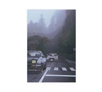 WFKLMSL Manga Initial D AE86 Art Prints Posters Aesthetic 10 Canvas Poster Bedroom Decor Sports Landscape Office Room Decor Gift Unframe-style 12x18inch(30x45cm)