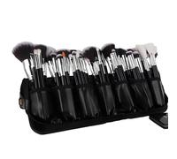 wfljl Professional Makeup Brush Organizer Bag - Leather Travel Case | Portable Cosmetic Bag with Multiple Pockets, Perfect for Makeup Artists & Daily Use to Hold & Protect Brushes Efficiently