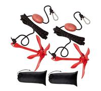 WFLNHB 2 Pack Marine Kayak Anchor Kit 3.3lb Folding Grapnel Anchor Kit Boat Anchor Kayak Fishing Accessories Replacement for Small Boats Kayaks Canoe Paddle Boards