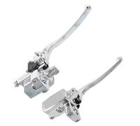 WFLNHB 25mm Motorcycle Handlebar Hydraulic Brake Clutch Master Cylinder Left Right Set Chrome Replacement for Yamaha Star 2002-2013