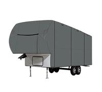 WFLNHB 29-33 Foot Upgraded 5th Wheel RV Cover Motorhome RV Camper 4 Layers Top with 2pcs Extra Long Straps