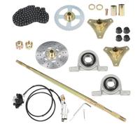WFLNHB 29" Go Kart DIY Rear Live Axle Kit with Sprocket Hub Brake Assembly Chain Replacement for Drift Trike